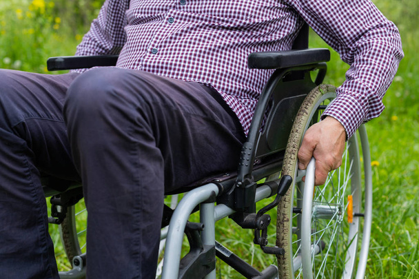 Senior men in wheelchair - Foto, Imagem