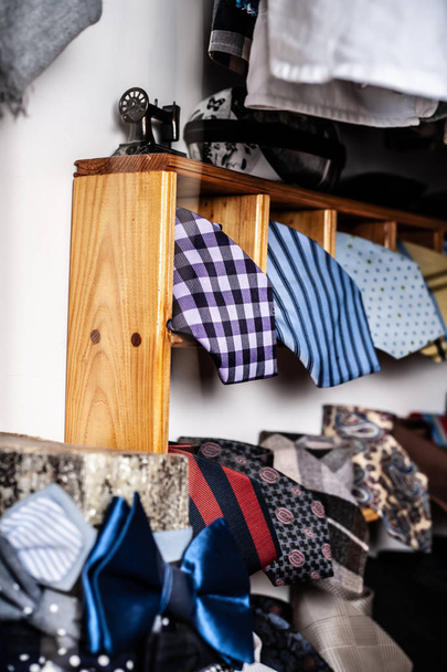 A large assortment of ties from the home collection. - Photo, Image
