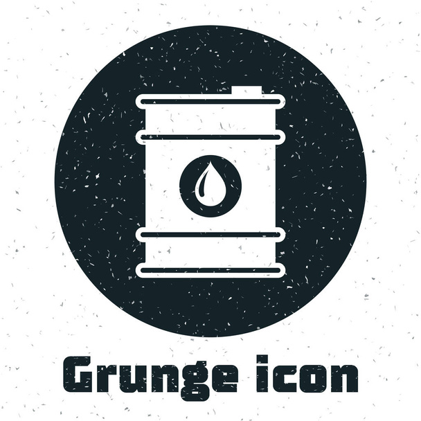 Grunge-ikona oleje izolovaná na bílém pozadí. Vektorová ilustrace - Vektor, obrázek