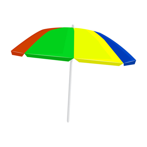 Ilustracja na białym tle parasol plaża na białym tle - Wektor, obraz