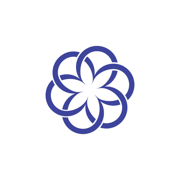 curvas de flor símbolo estrela logotipo vetor
 - Vetor, Imagem