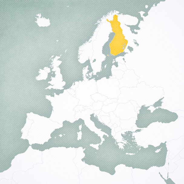 Mappa dell'Europa - Finlandia
 - Foto, immagini