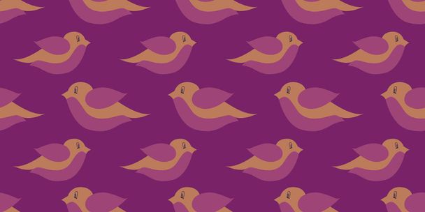 Прекрасний вектор фіолетові птахи смуга безшовний візерунок
 - Вектор, зображення