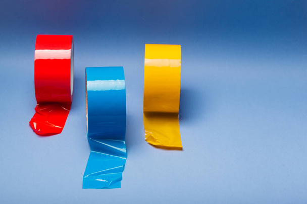 Rolls of insulation adhesive tape; multicolored isolating tape  - Фото, зображення