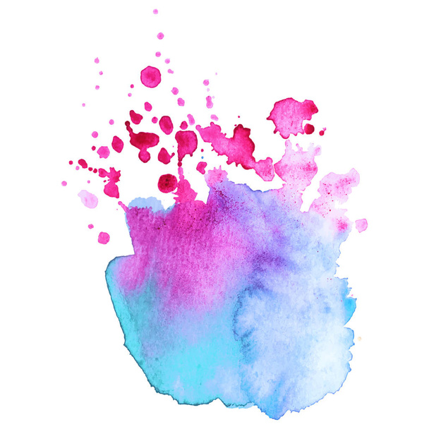 Abstract isolated colorful vector watercolor splash. Grunge element for paper design. - Vektor, Bild