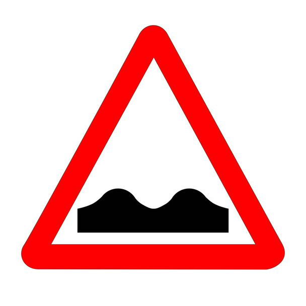 нерівномірний дорожній знак ізольований
 - Вектор, зображення