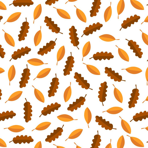 Set of leaves. Seamless pattern. Vector illustration. Best for autumn design. Fall elements - Vetor, Imagem