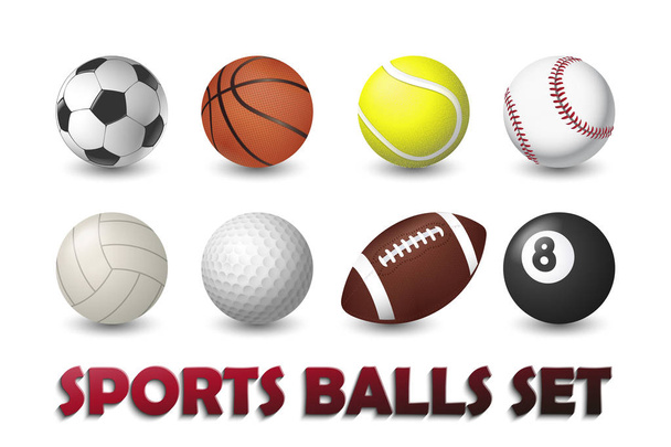Sports Balls Set - Vector, Image