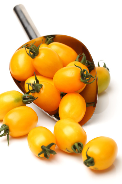 Cherry tomatoes on white background - 写真・画像