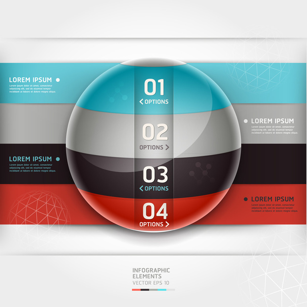 Abstract infographics element circle template. Vector illustration - Vettoriali, immagini