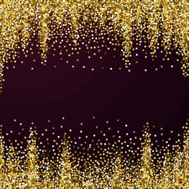 Ronda de brillo de oro confeti espumoso de lujo. Scat. - Vector, Imagen