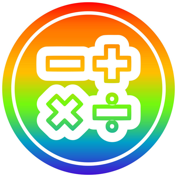 simboli matematici nello spettro arcobaleno
 - Vettoriali, immagini