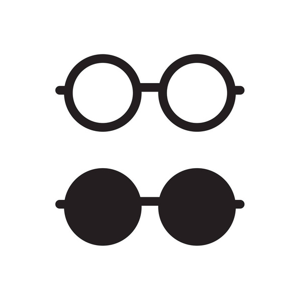 ikona černých brýlí-vektorová ilustrace - Vektor, obrázek