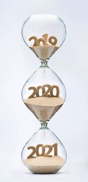 Übergang ins neue Jahr 2020, 2021 - Foto, Bild