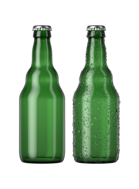 garrafa de cerveja verde vazia - Foto, Imagem