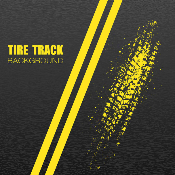 gele grunge band track achtergrond - Vector, afbeelding