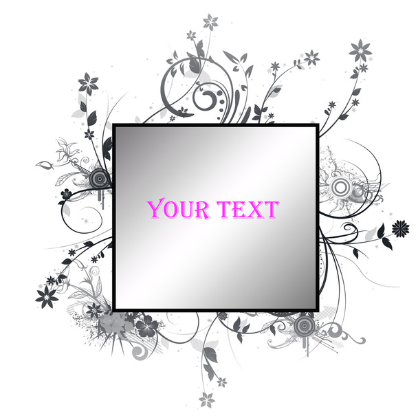 Floral frame for your text - Fotó, kép