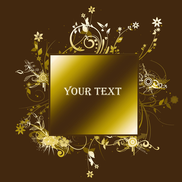 Floral frame for your text - Φωτογραφία, εικόνα