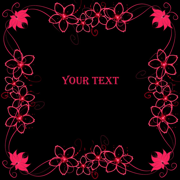 Floral frame with place for your text - Fotó, kép