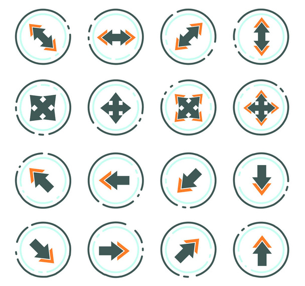 Arrows icons set - Vector, Image