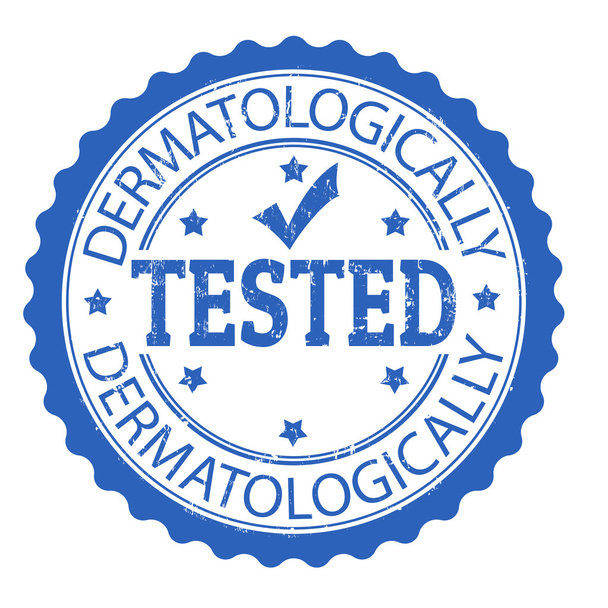 Timbre testé dermatologiquement
 - Vecteur, image