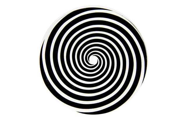 černé a bílé hypnotické whirlpool tvar - Fotografie, Obrázek