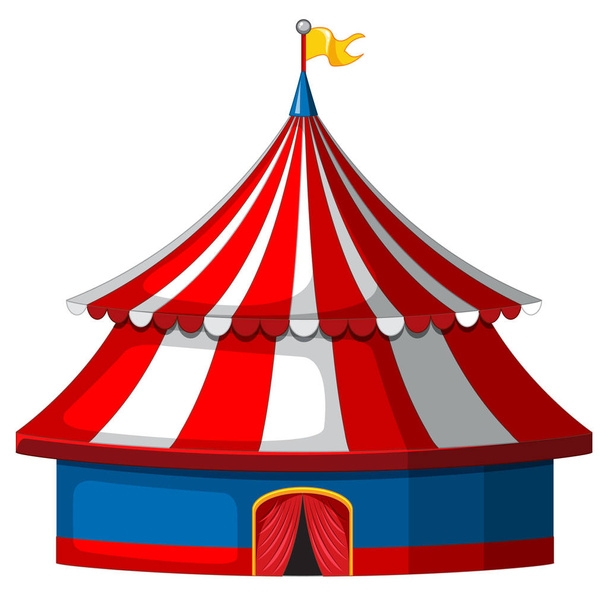 Zirkuszelt in blau und rot - Vektor, Bild
