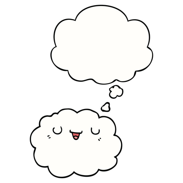 мультяшное облако и мыслепузырь
 - Вектор,изображение