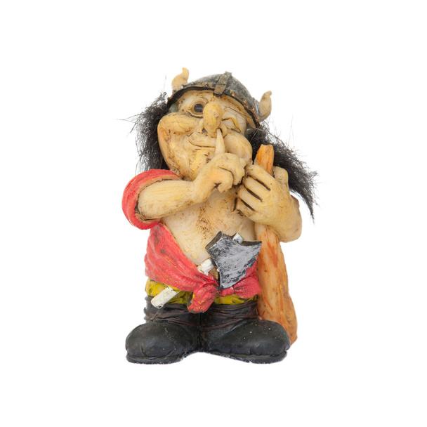 Petite statue d'un troll nosepicking
 - Photo, image