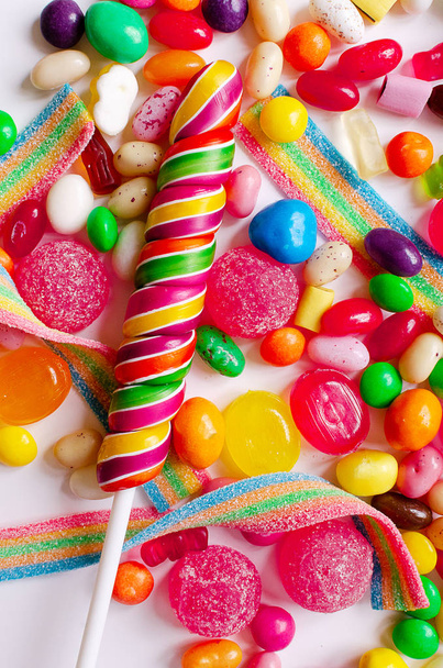 A lot of colorful candy and sweets - Φωτογραφία, εικόνα