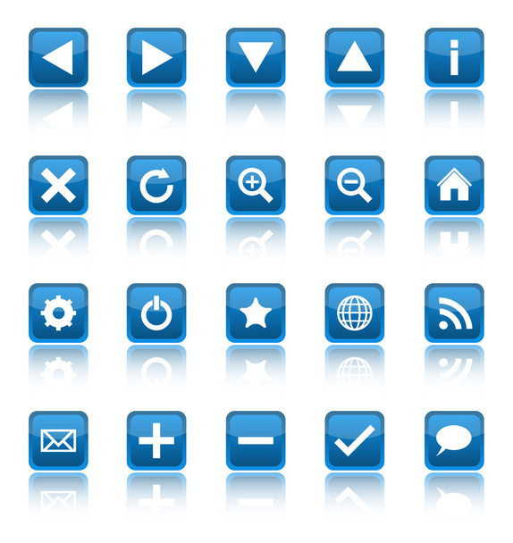 Web navigation icons isolated on white background - Vektori, kuva