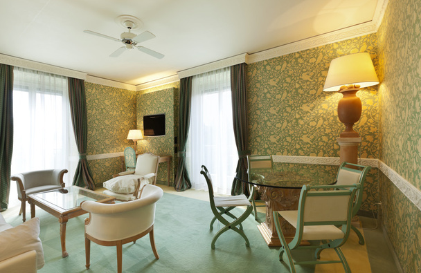 belső luxus apartman, kényelmes lakosztály, lounge - Fotó, kép