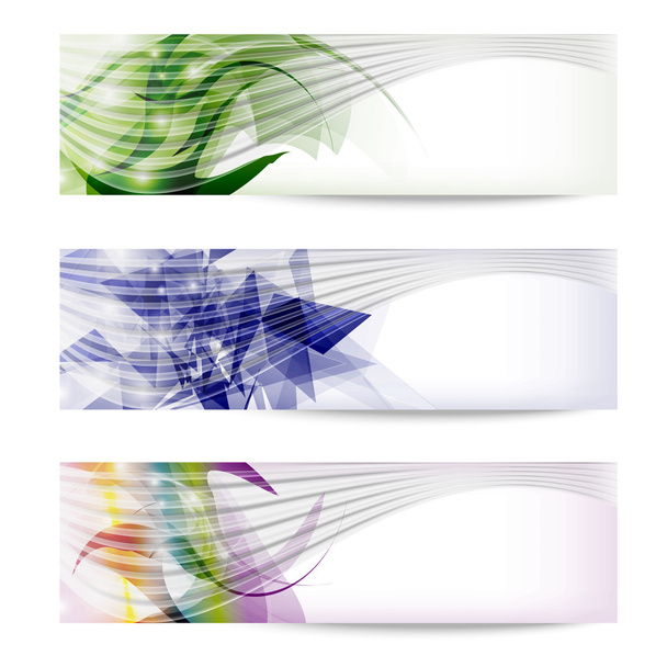 set colored abstract banner - Vettoriali, immagini