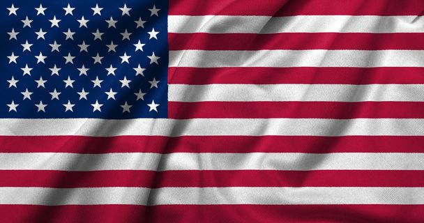 Bandeira 3D dos EUA cetim
 - Foto, Imagem