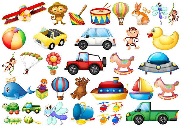 set of different toys - Vector, Image