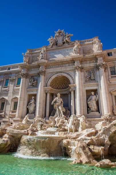 Trevi Fountain designed by Italian architect Nicola Salvi and completed by Giuseppe Pannini  in 1762 - Photo, Image