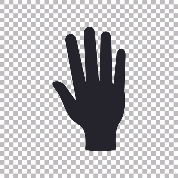 Puhtaat kädet merkki. Musta kuvake läpinäkyvällä taustalla. Illustra
 - Vektori, kuva