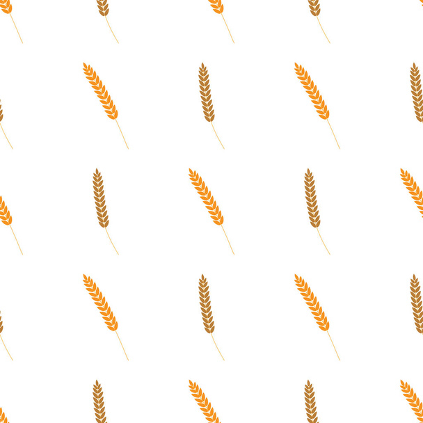 patroon tarwe graanoogst oren brood herfst - Vector, afbeelding