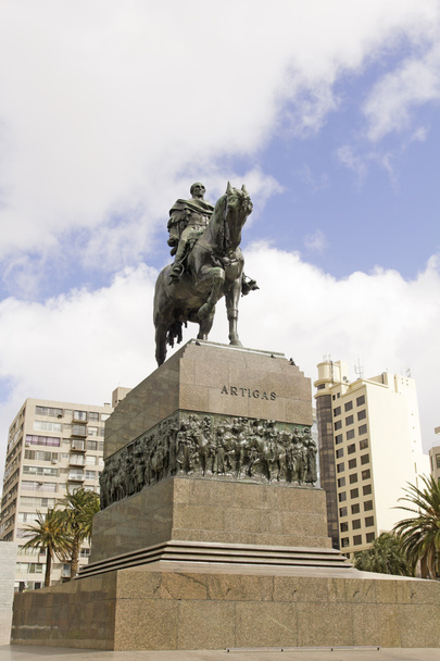 Pomnik konny ogólne artigas w montevideo, Urugwaj - Zdjęcie, obraz
