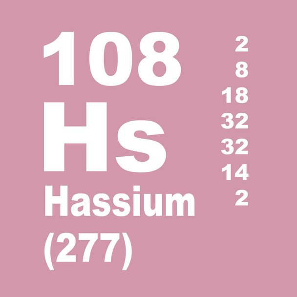 Hassium Periodensystem der Elemente - Foto, Bild