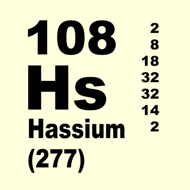 Hassium Periodensystem der Elemente - Foto, Bild