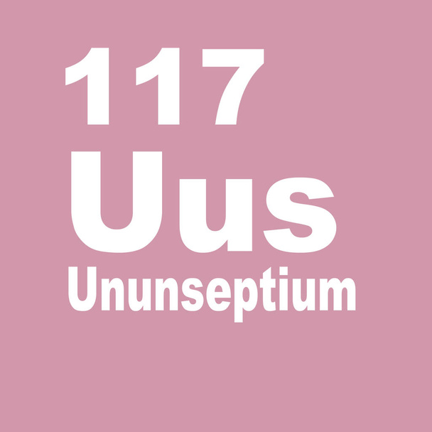 Okresowy spis pierwiastków: Ununseptium  - Zdjęcie, obraz