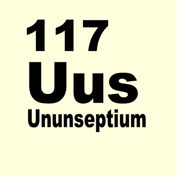 Okresowy spis pierwiastków: Ununseptium  - Zdjęcie, obraz