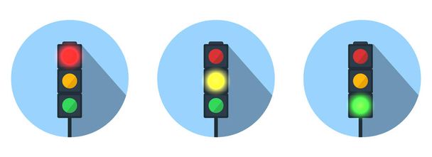 Set of Traffic Lights - Vector, Image
