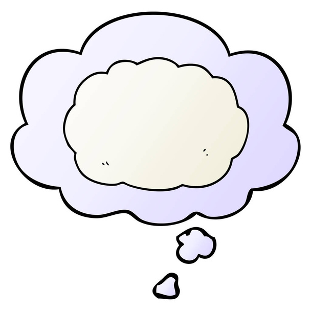 nube de dibujos animados y burbuja de pensamiento en estilo gradiente suave
 - Vector, imagen