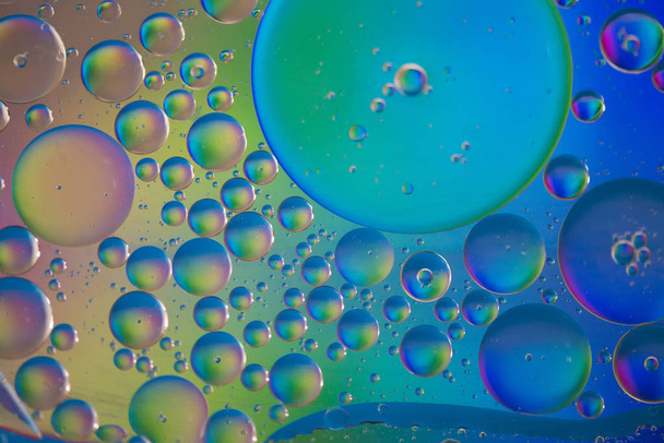 Rainbow abstract background picture made with oil, water and soap - 写真・画像
