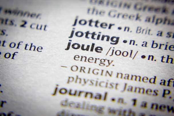 Λέξη ή φράση Joule σε λεξικό. - Φωτογραφία, εικόνα