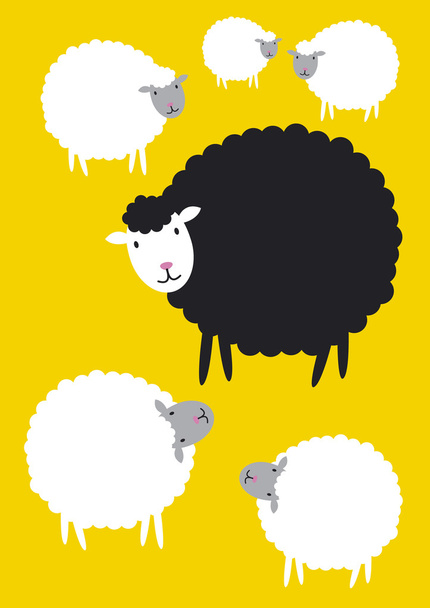 Concetti di pecore nere
 - Vettoriali, immagini