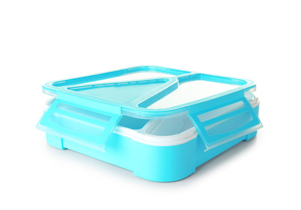 Empty school lunch box on white background - Photo, Image