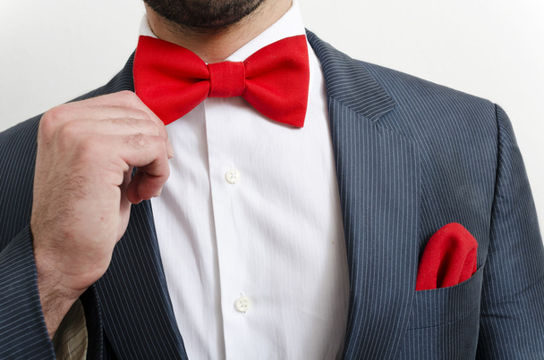 bow tie and handkerchief - Foto, imagen